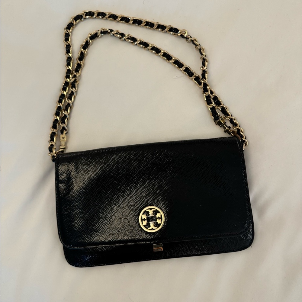 Tory Burch Adalyn Clutch/Crossbody/Shoulder Bag Patent Leather